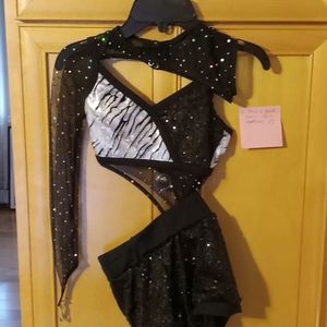 Black & white sequin jazz costume